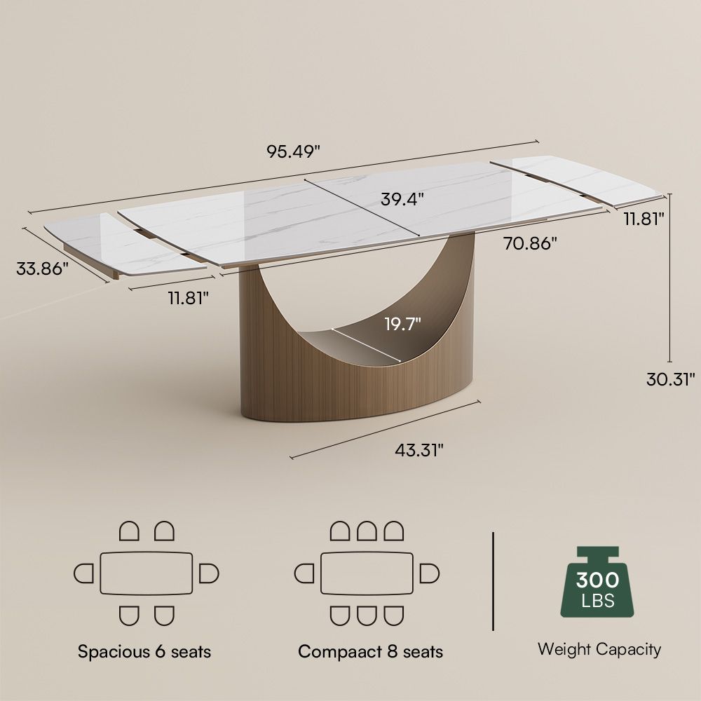 Aurelio Rectangular Sintered Stone Dining Table - Exclusivia