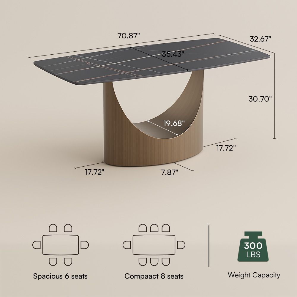 Aurelio Rectangular Sintered Stone Dining Table - Exclusivia
