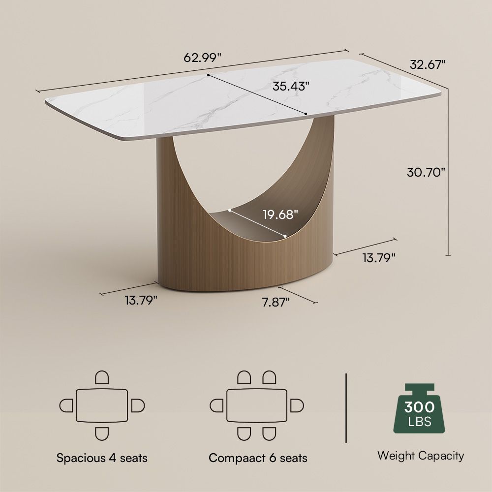 Aurelio Rectangular Sintered Stone Dining Table - Exclusivia