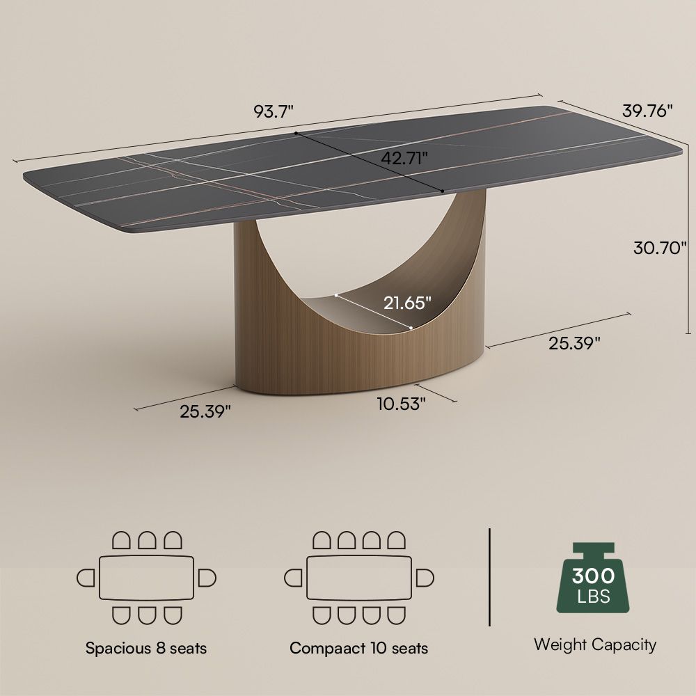 Aurelio Rectangular Sintered Stone Dining Table - Exclusivia