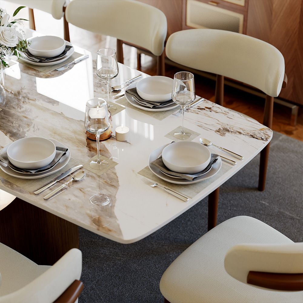 Aurelio Rectangular Sintered Stone Dining Table - Exclusivia