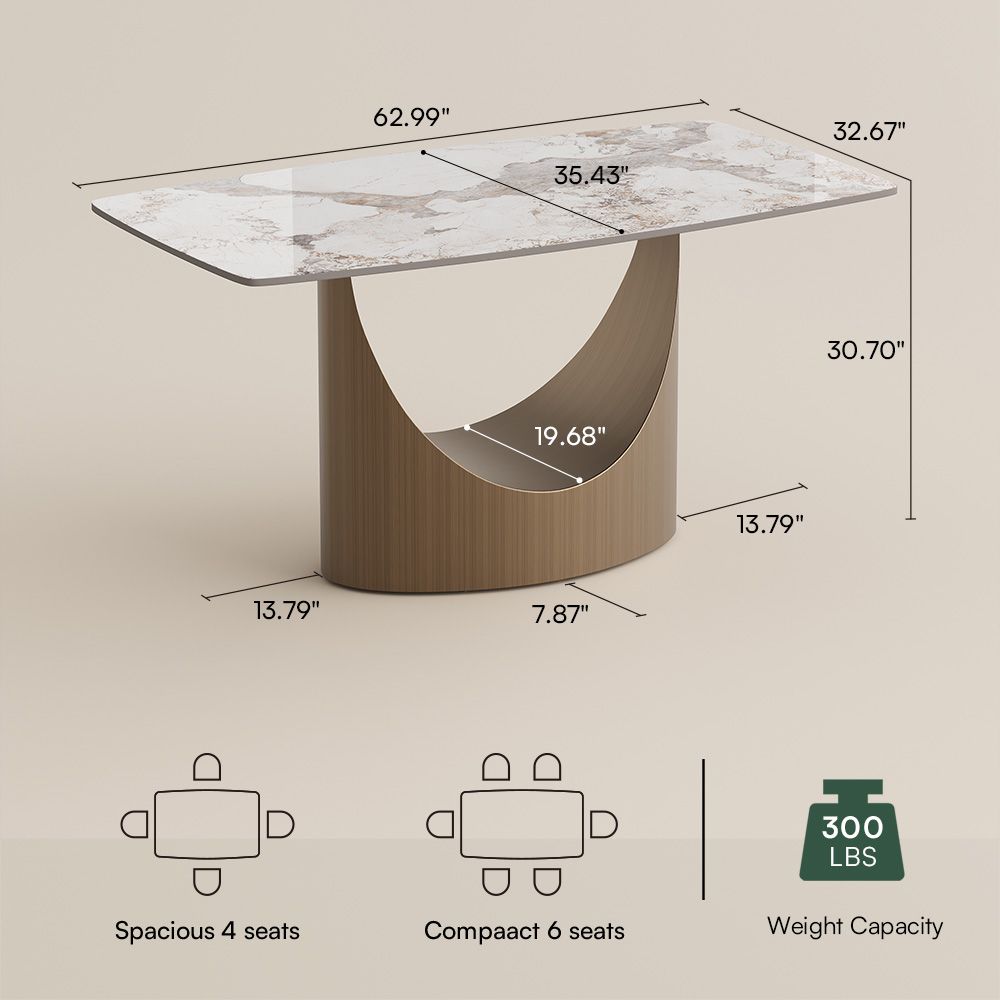 Aurelio Rectangular Sintered Stone Dining Table - Exclusivia