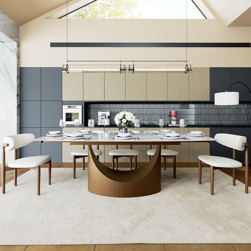 Aurelio Rectangular Sintered Stone Dining Table - Exclusivia