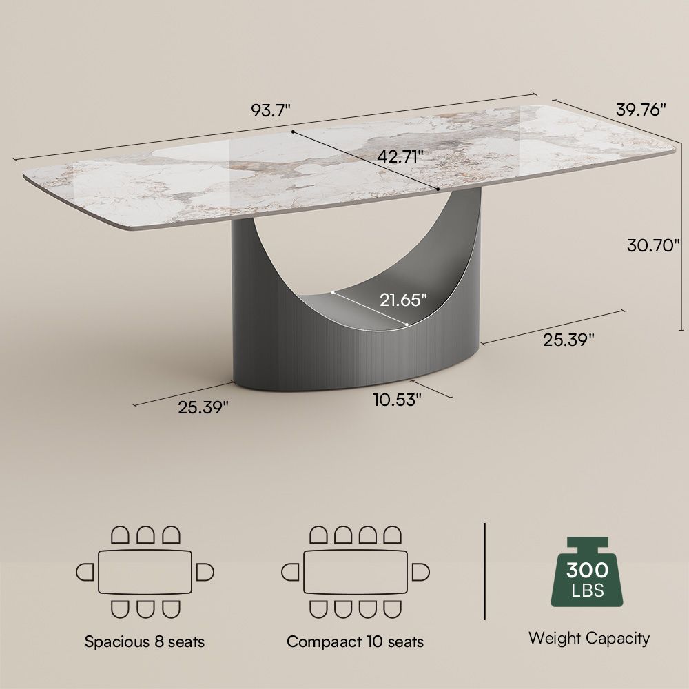 Aurelio Rectangular Sintered Stone Dining Table - Exclusivia