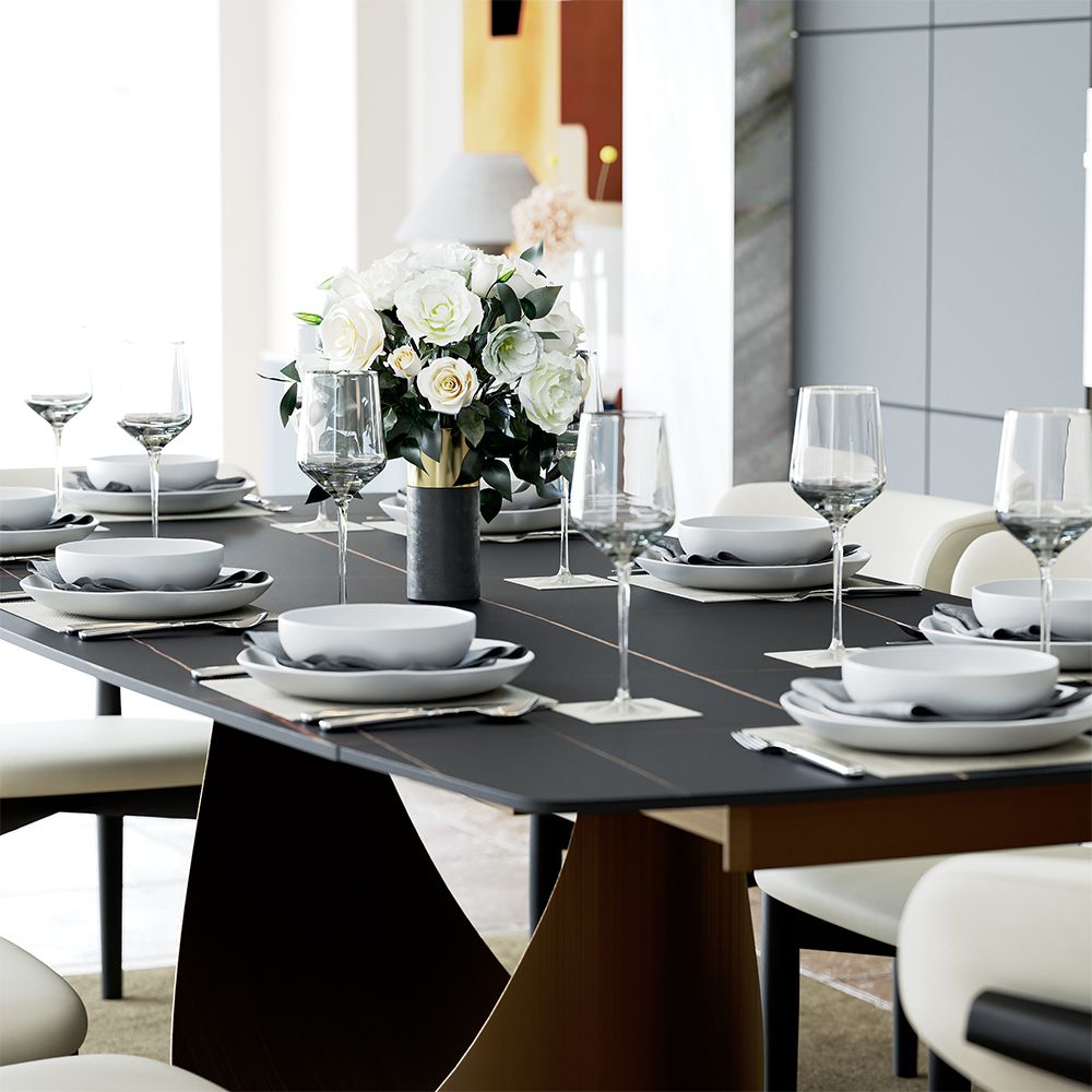 Aurelio Rectangular Sintered Stone Dining Table - Exclusivia