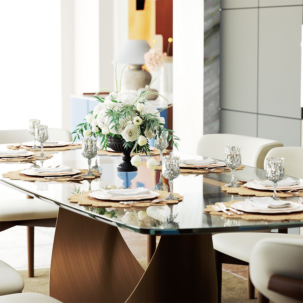 Aurelio Rectangular Sintered Stone Dining Table - Exclusivia