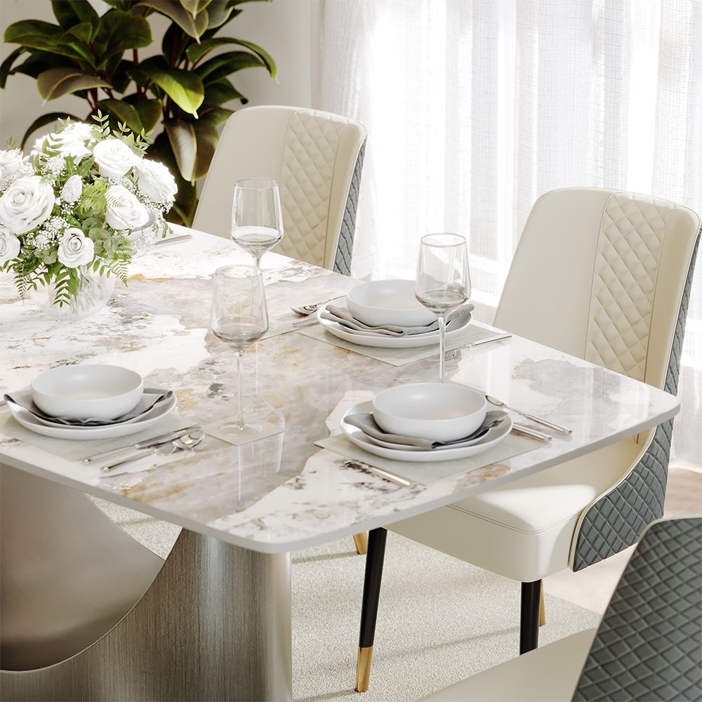 Aurelio Rectangular Sintered Stone Dining Table - Exclusivia