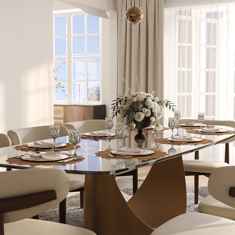 Aurelio Rectangular Sintered Stone Dining Table - Exclusivia