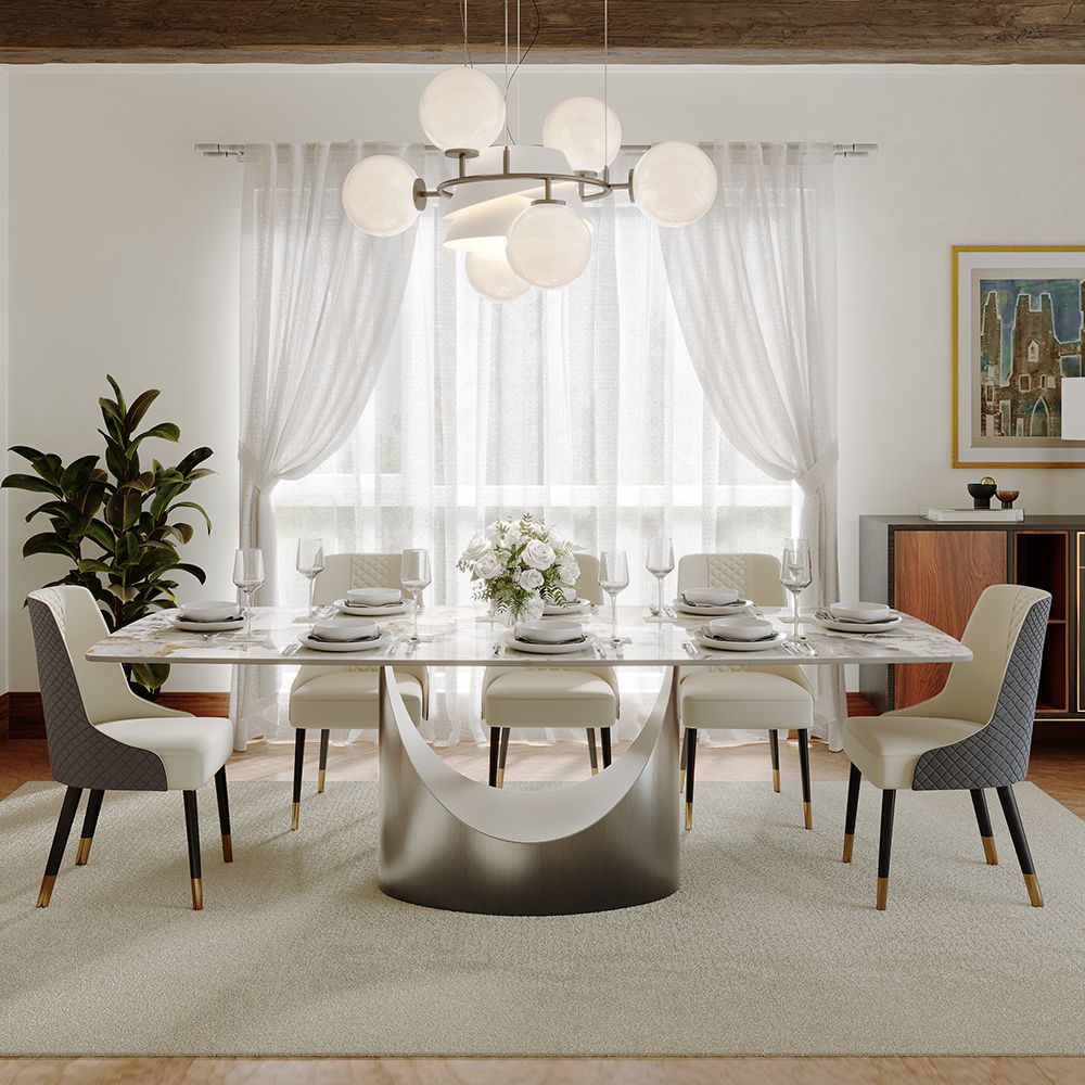 Aurelio Rectangular Sintered Stone Dining Table - Exclusivia