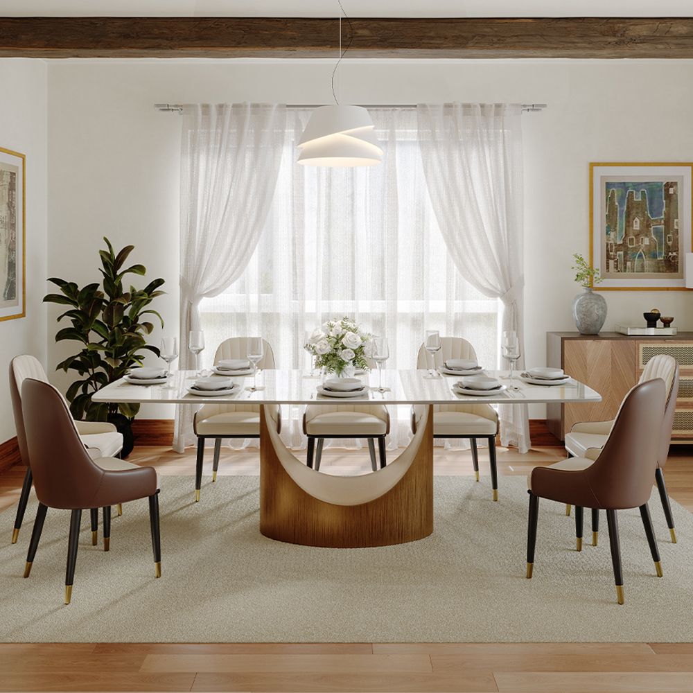 Aurelio Rectangular Sintered Stone Dining Table - Exclusivia