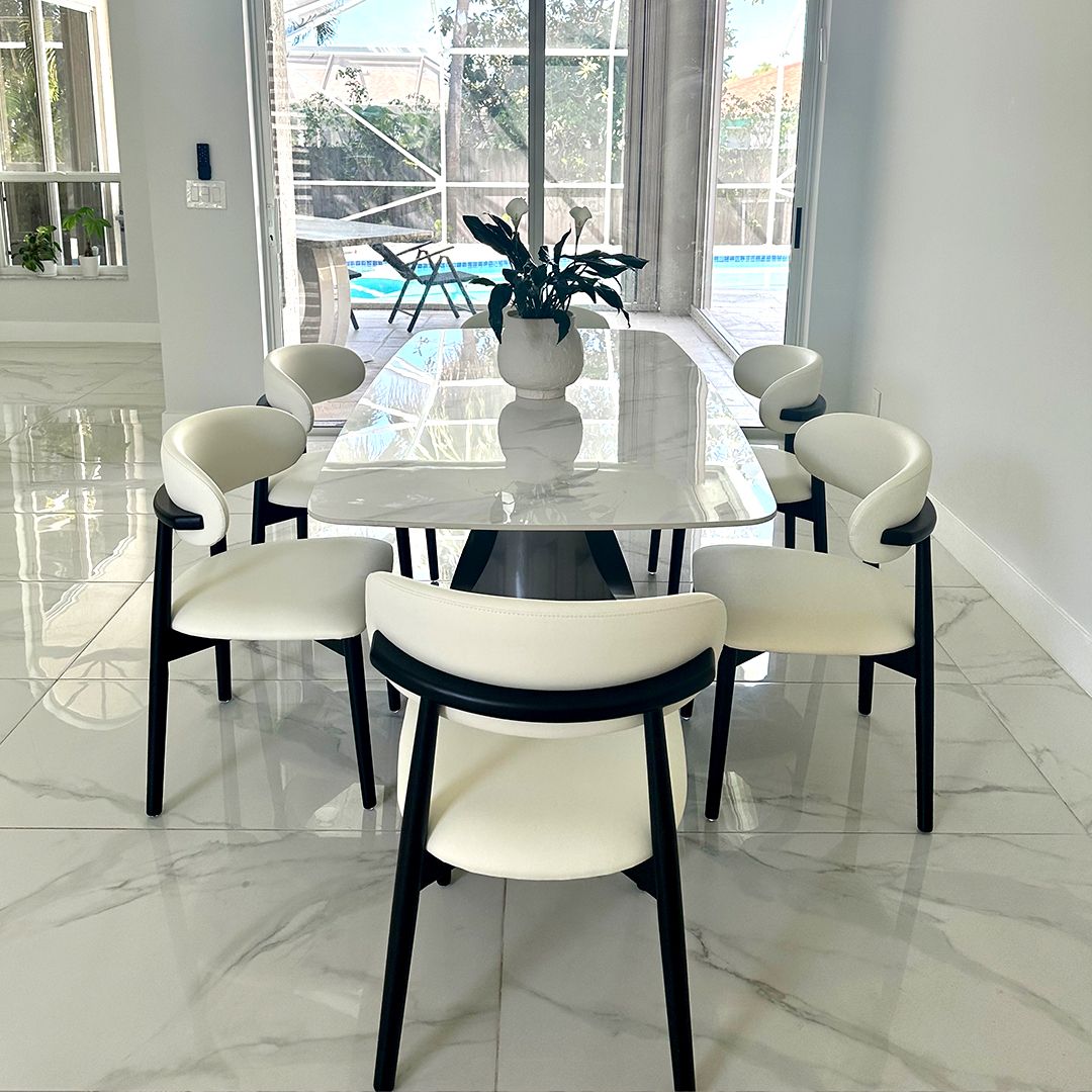 Aurelio Rectangular Sintered Stone Dining Table - Exclusivia