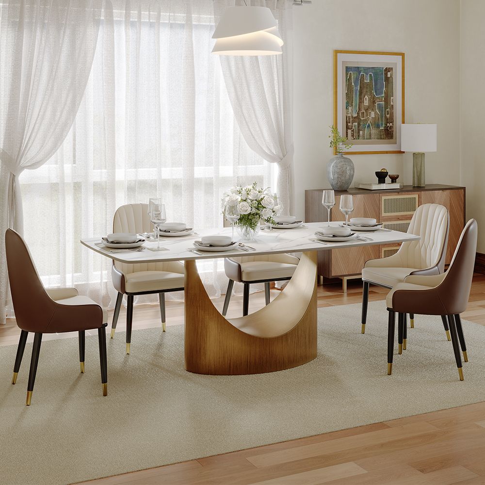 Aurelio Rectangular Sintered Stone Dining Table - Exclusivia