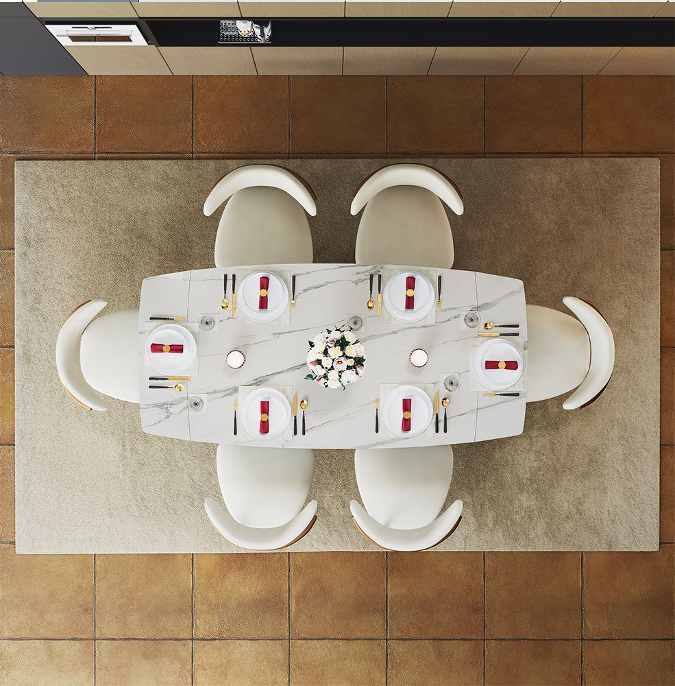 Aurelio Rectangular Sintered Stone Dining Table - Exclusivia