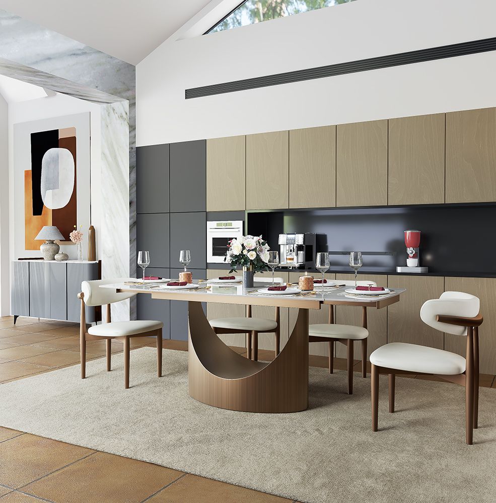 Aurelio Rectangular Sintered Stone Dining Table - Exclusivia