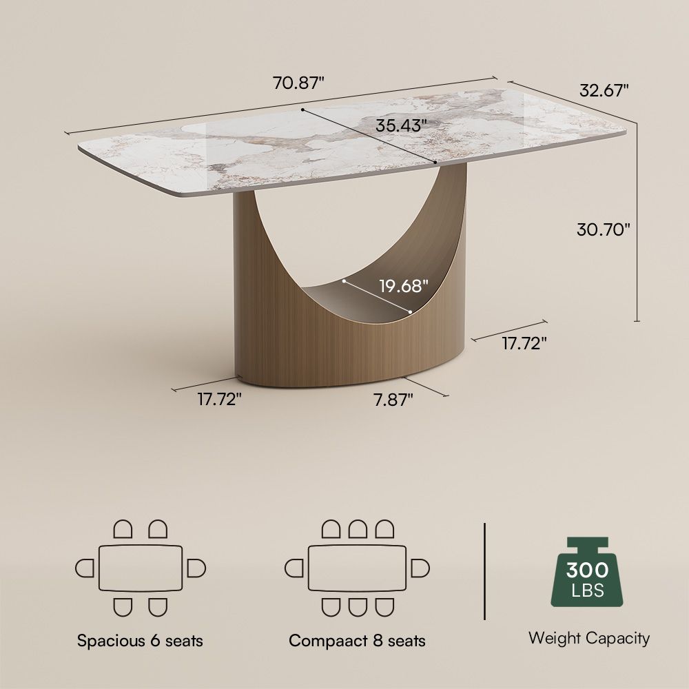 Aurelio Rectangular Sintered Stone Dining Table - Exclusivia