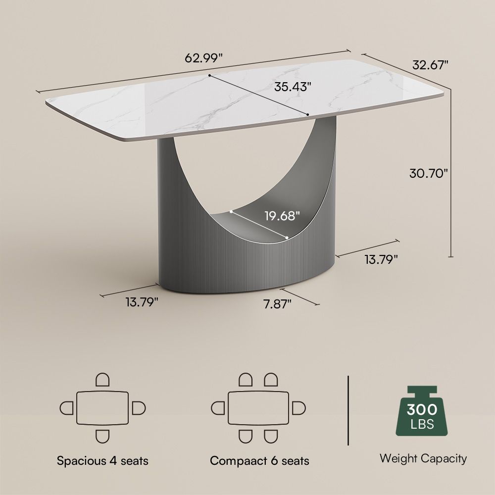 Aurelio Rectangular Sintered Stone Dining Table - Exclusivia