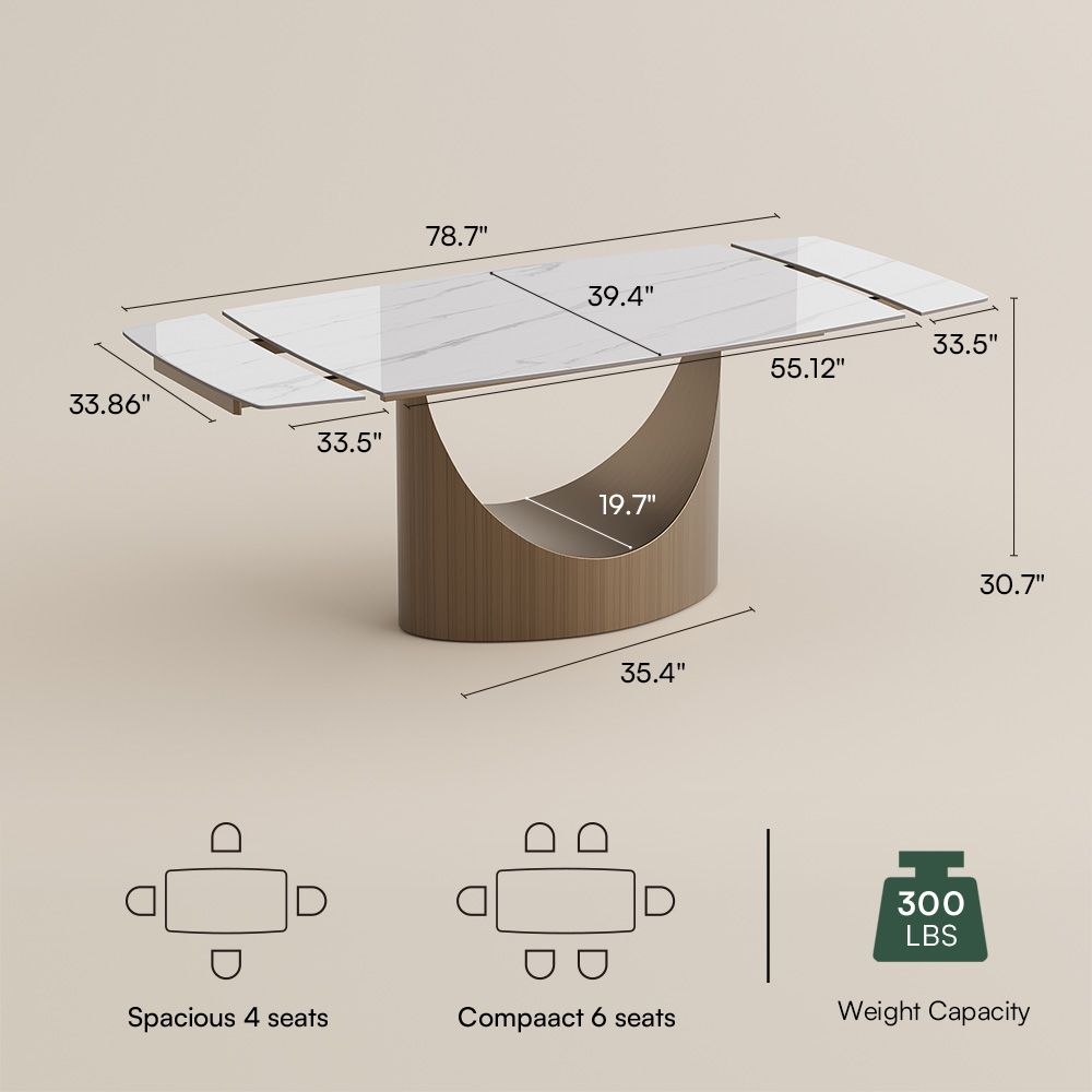 Aurelio Rectangular Sintered Stone Dining Table - Exclusivia