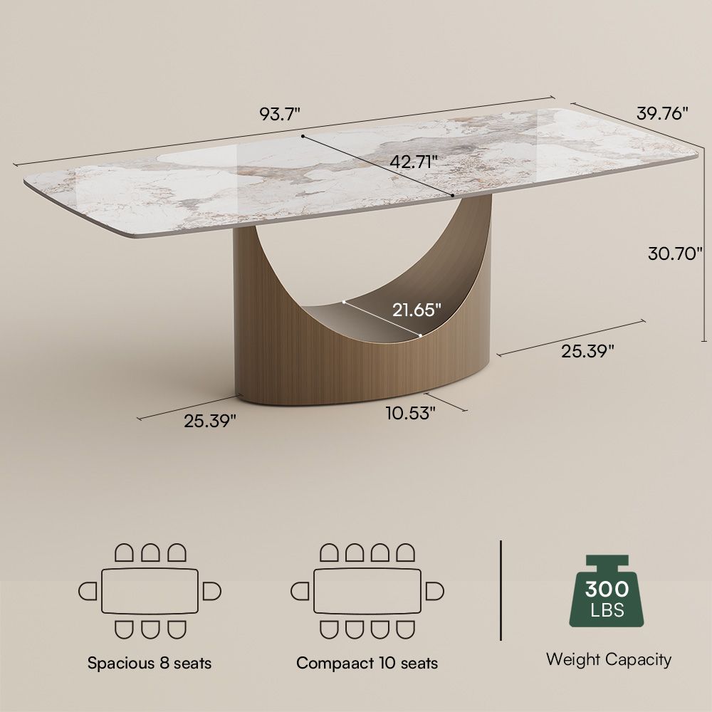 Aurelio Rectangular Sintered Stone Dining Table - Exclusivia