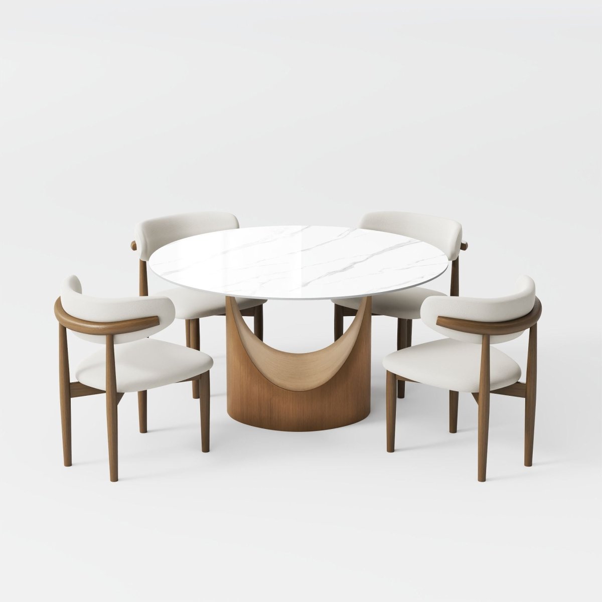 Aurelio Round Sintered Stone Dining Table - Exclusivia