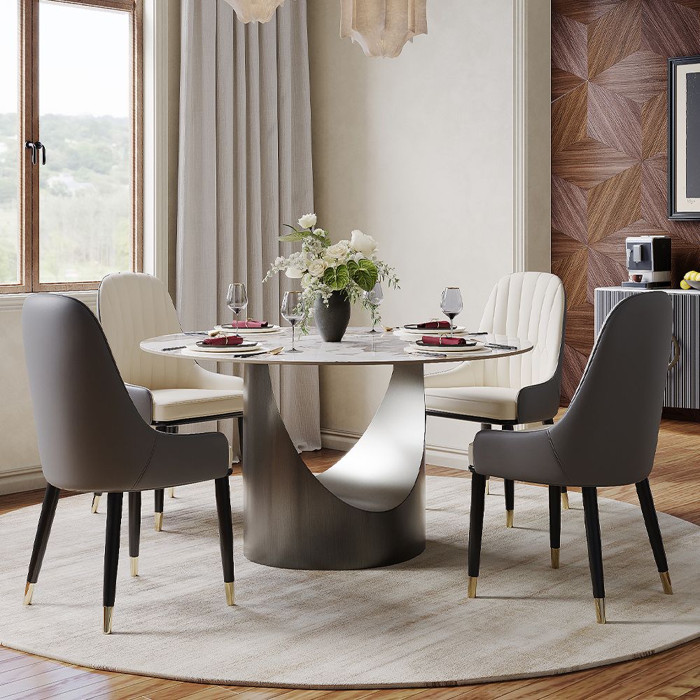 Aurelio Round Sintered Stone Dining Table - Exclusivia