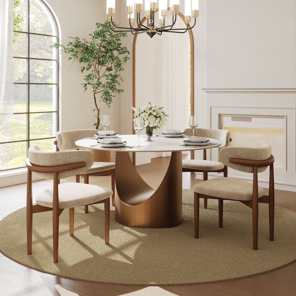 Aurelio Round Sintered Stone Dining Table - Exclusivia