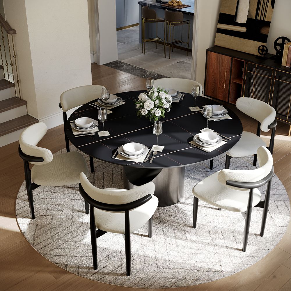 Aurelio Round Sintered Stone Dining Table - Exclusivia