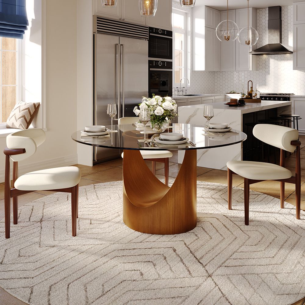 Aurelio Round Sintered Stone Dining Table - Exclusivia