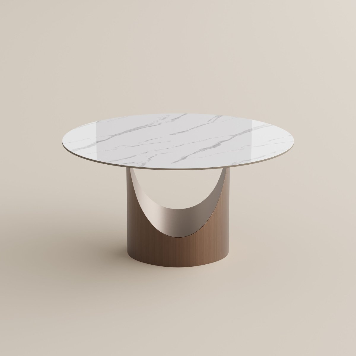 Aurelio Round Sintered Stone Dining Table - Exclusivia