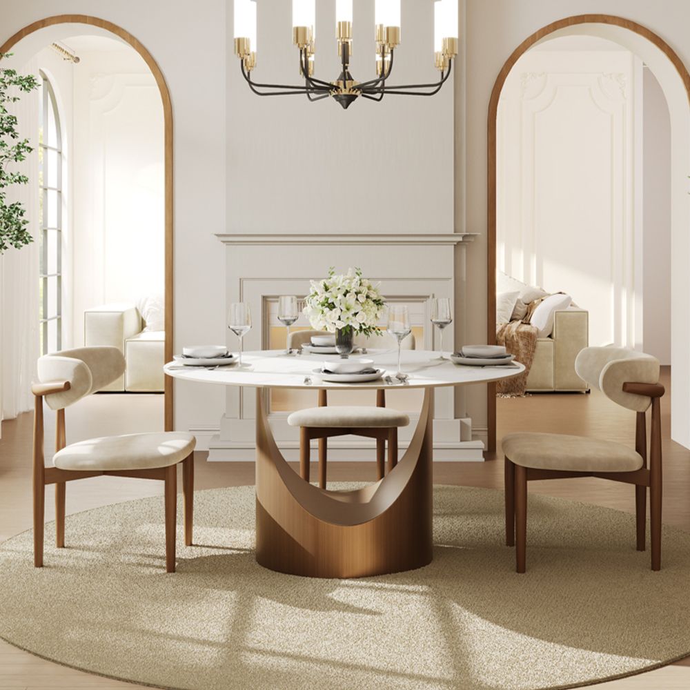 Aurelio Round Sintered Stone Dining Table - Exclusivia