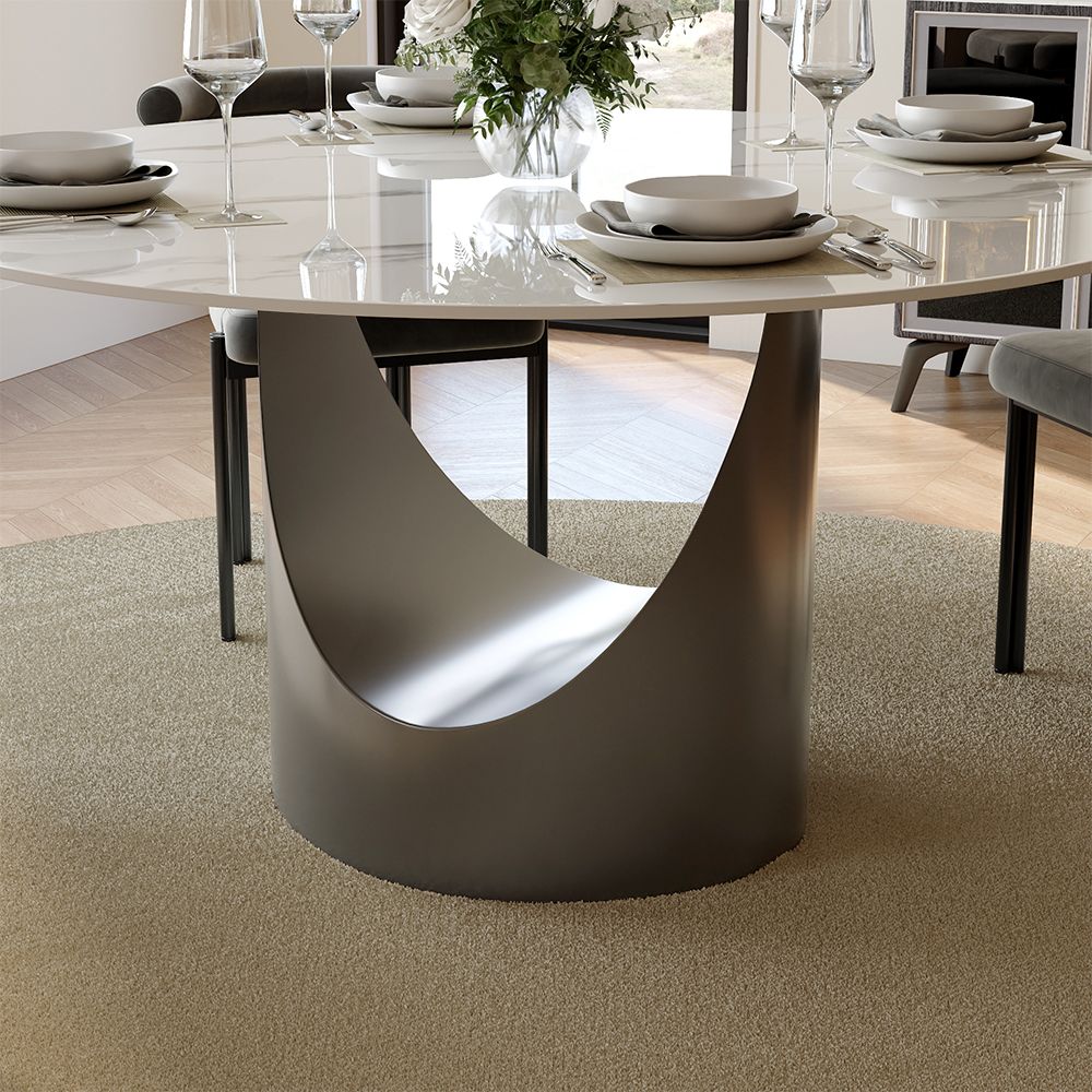 Aurelio Round Sintered Stone Dining Table - Exclusivia