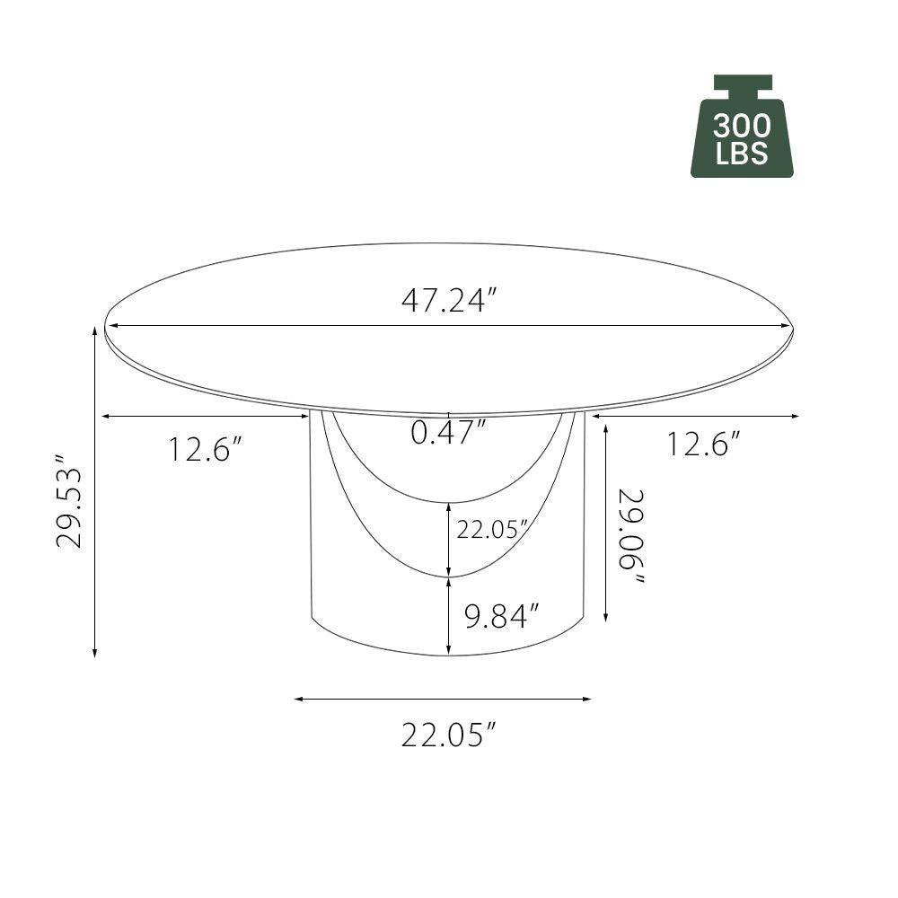 Aurelio Round Sintered Stone Dining Table - Exclusivia