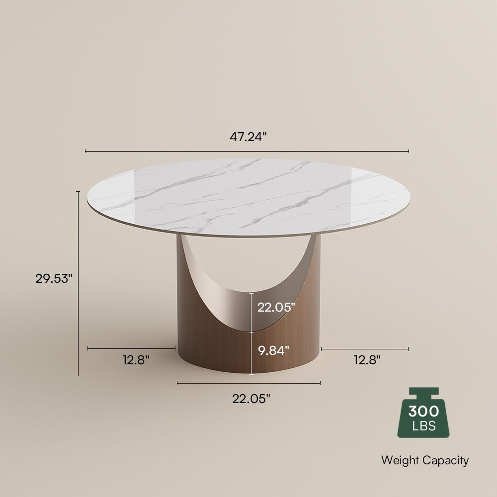 Aurelio Round Sintered Stone Dining Table - Exclusivia