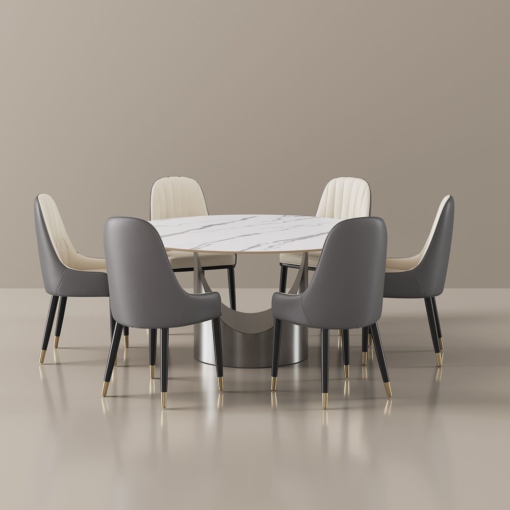 Aurelio Round Sintered Stone Dining Table - Exclusivia
