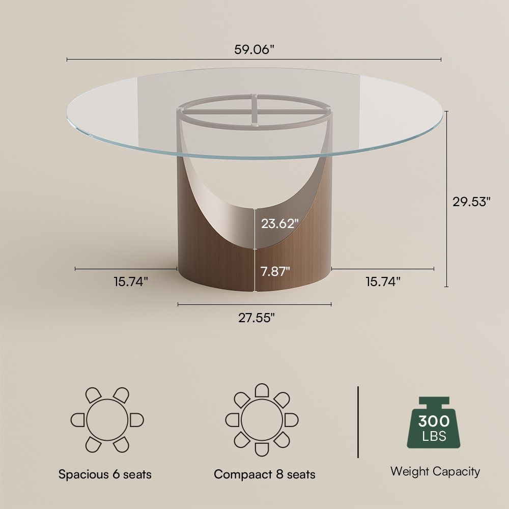 Aurelio Round Sintered Stone Dining Table - Exclusivia