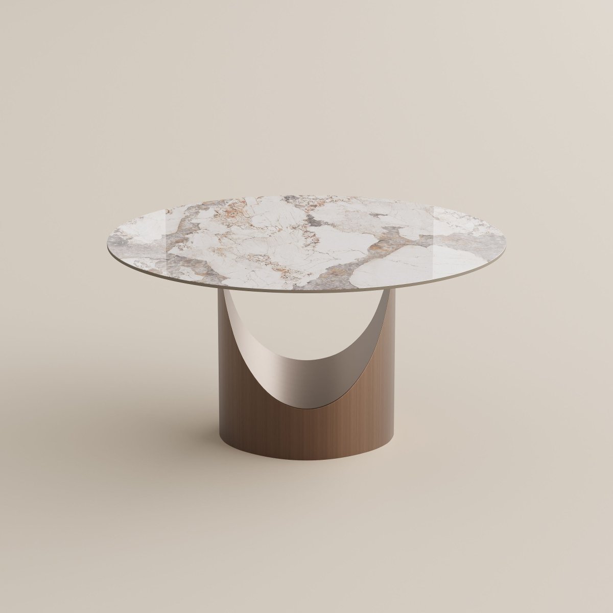 Aurelio Round Sintered Stone Dining Table - Exclusivia