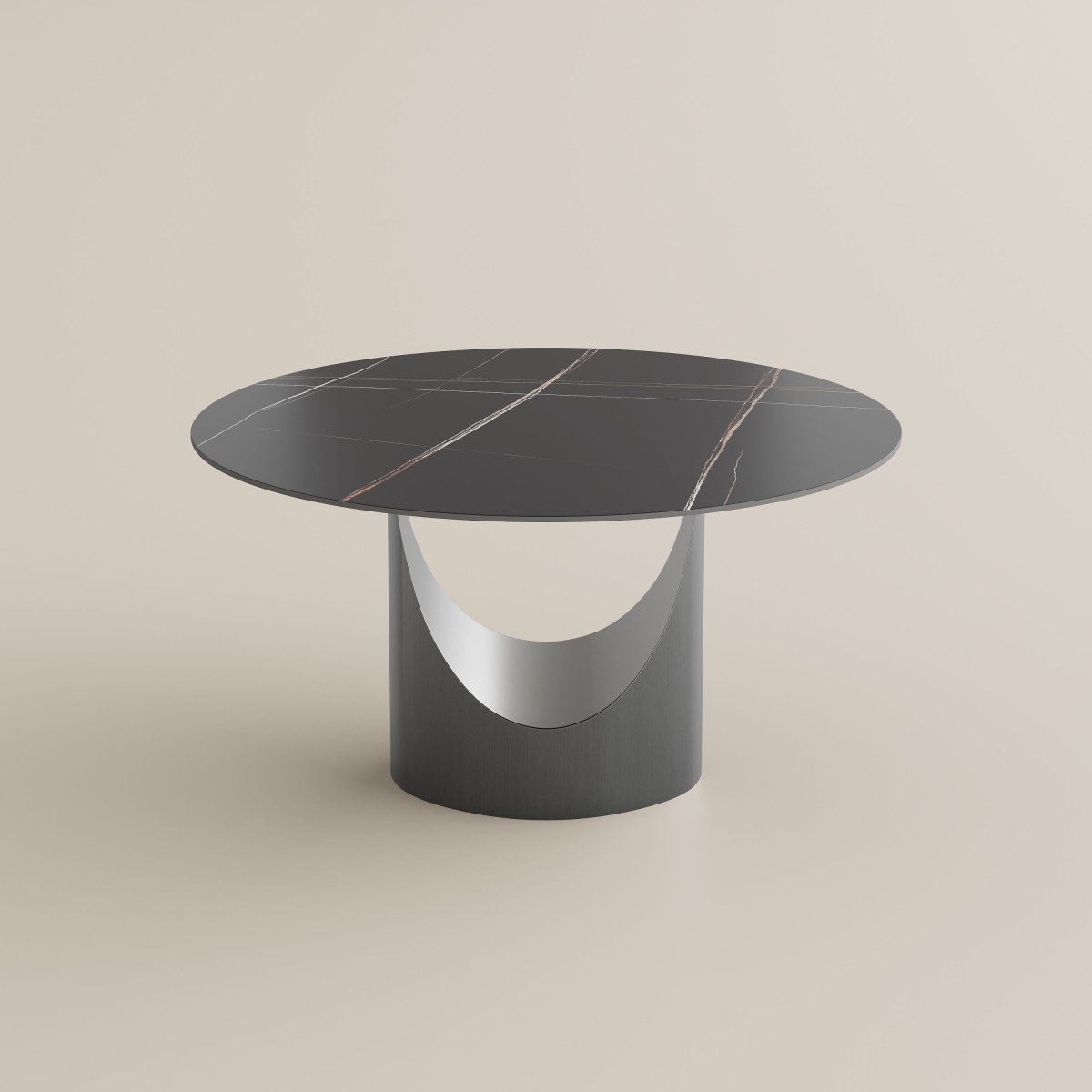 Aurelio Round Sintered Stone Dining Table - Exclusivia