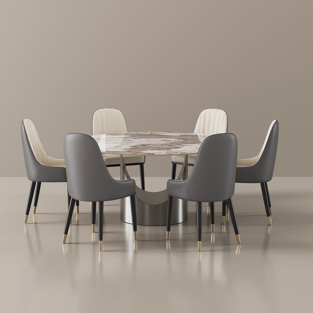 Aurelio Round Sintered Stone Dining Table - Exclusivia