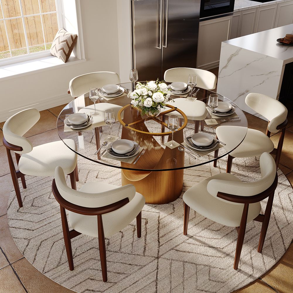 Aurelio Round Sintered Stone Dining Table - Exclusivia