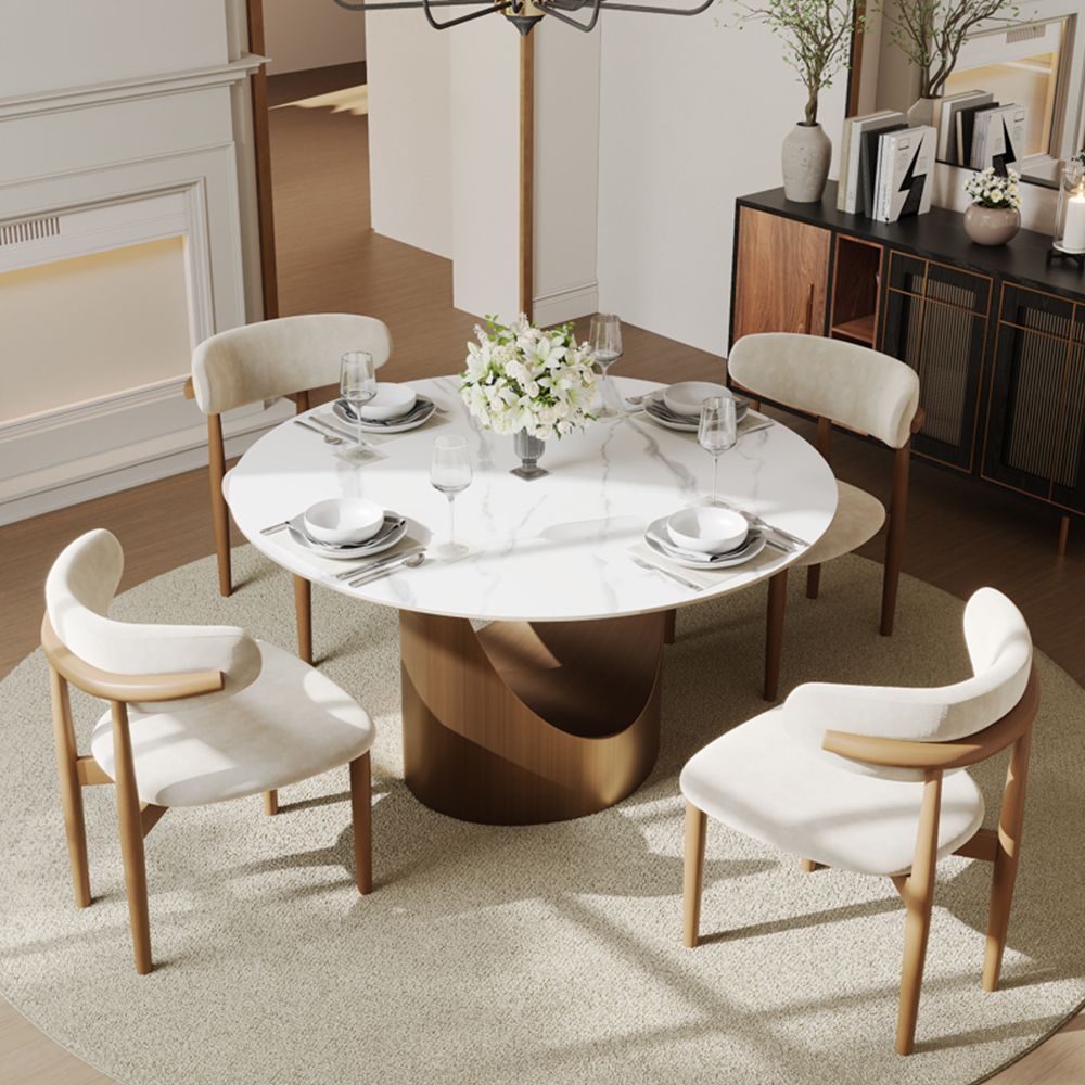 Aurelio Round Sintered Stone Dining Table - Exclusivia