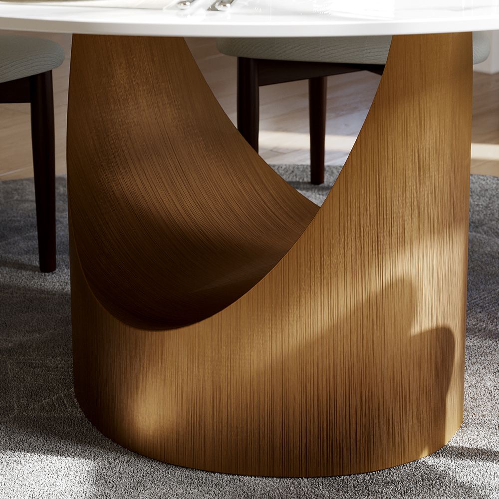 Aurelio Round Sintered Stone Dining Table - Exclusivia