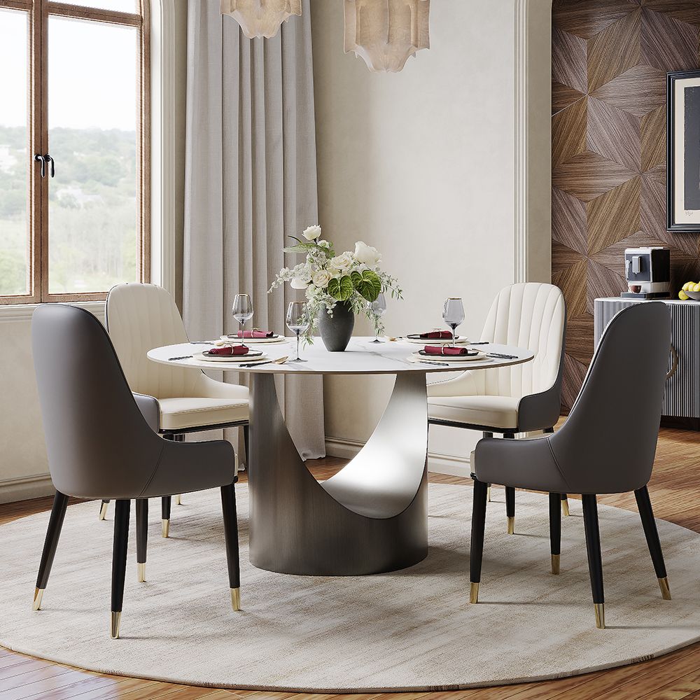 Aurelio Round Sintered Stone Dining Table - Exclusivia