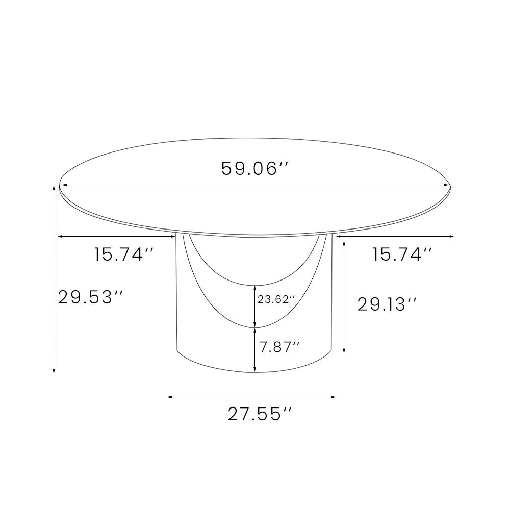 Aurelio Round Sintered Stone Dining Table - Exclusivia