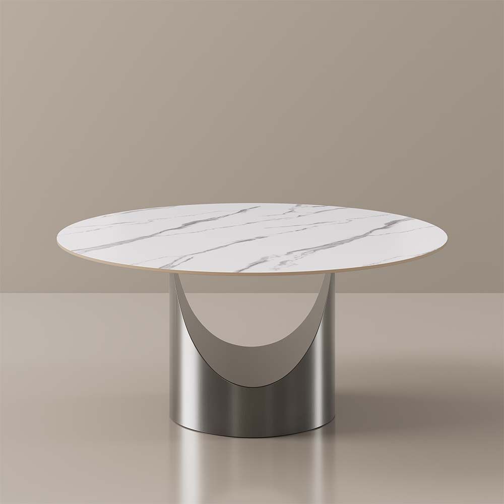 Aurelio Round Sintered Stone Dining Table - Exclusivia