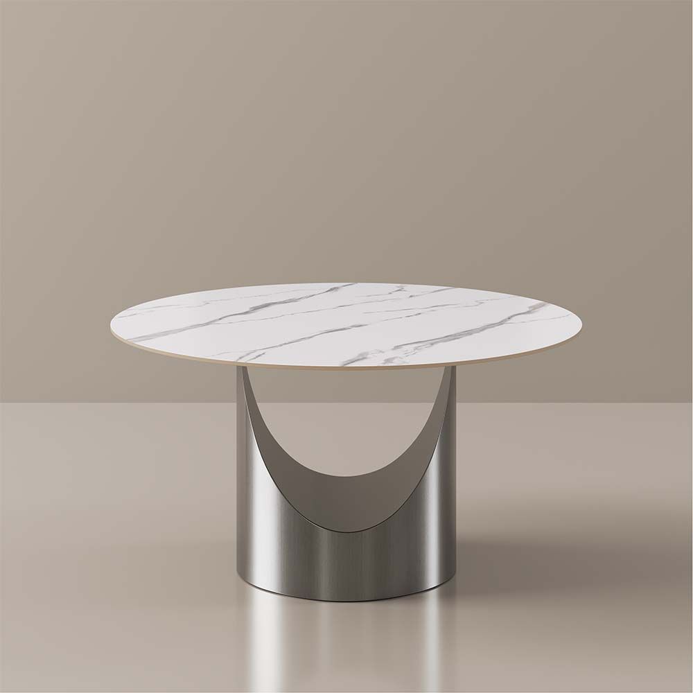 Aurelio Round Sintered Stone Dining Table - Exclusivia
