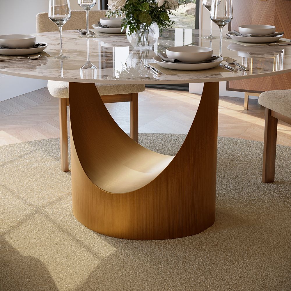 Aurelio Round Sintered Stone Dining Table - Exclusivia