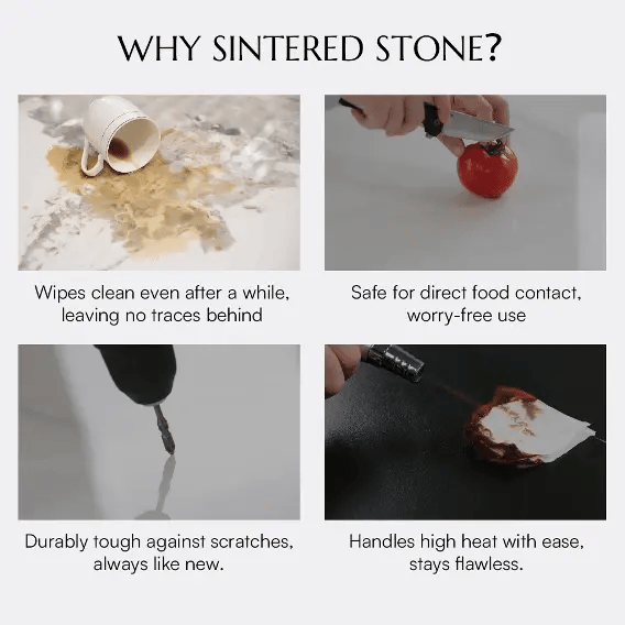 Aurelio Round Sintered Stone Dining Table - Exclusivia