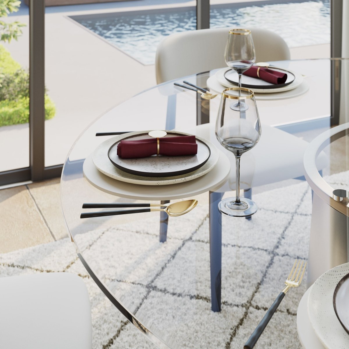 Aurelio Round Sintered Stone Dining Table - Exclusivia