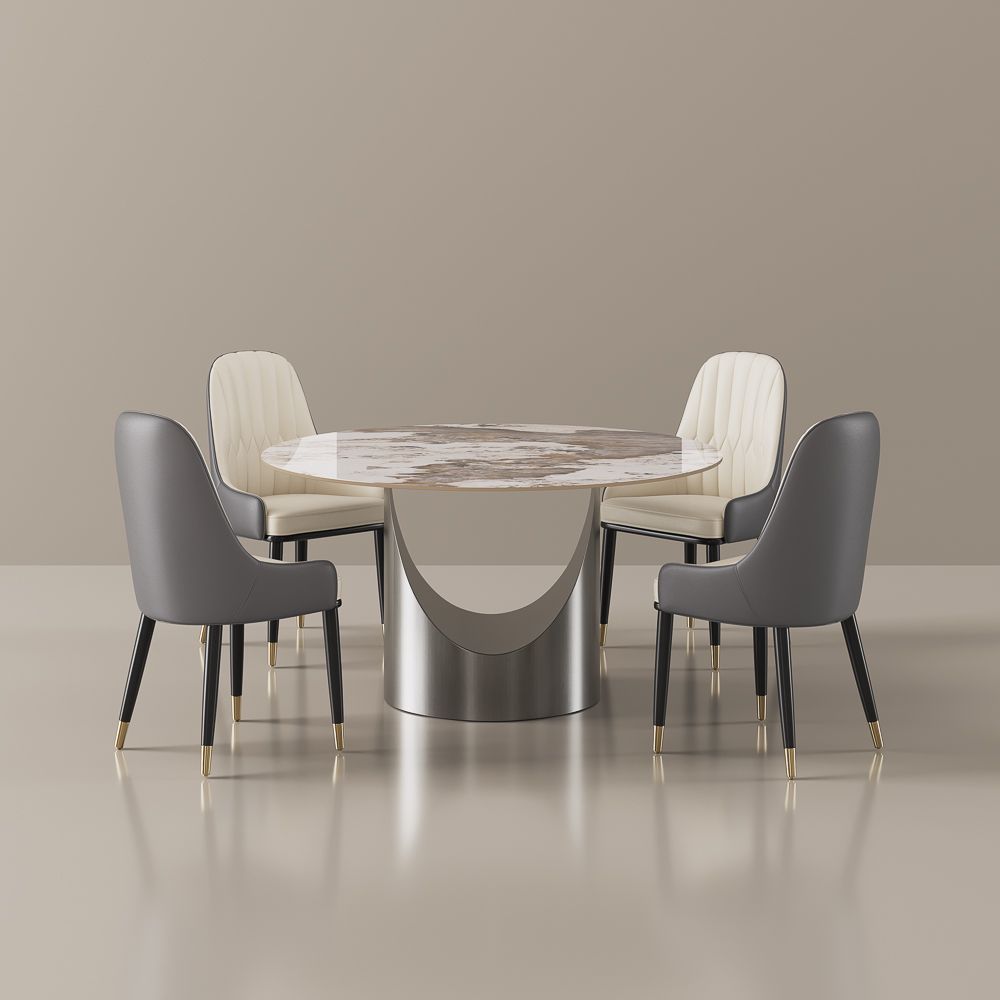 Aurelio Round Sintered Stone Dining Table - Exclusivia
