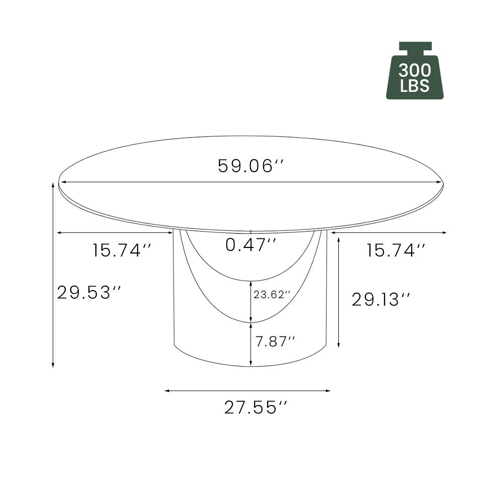 Aurelio Round Sintered Stone Dining Table - Exclusivia