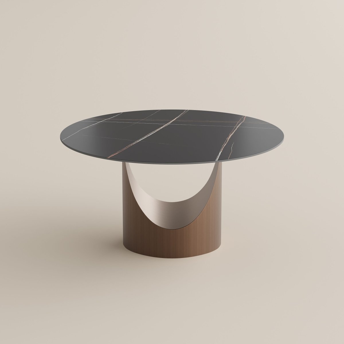 Aurelio Round Sintered Stone Dining Table - Exclusivia